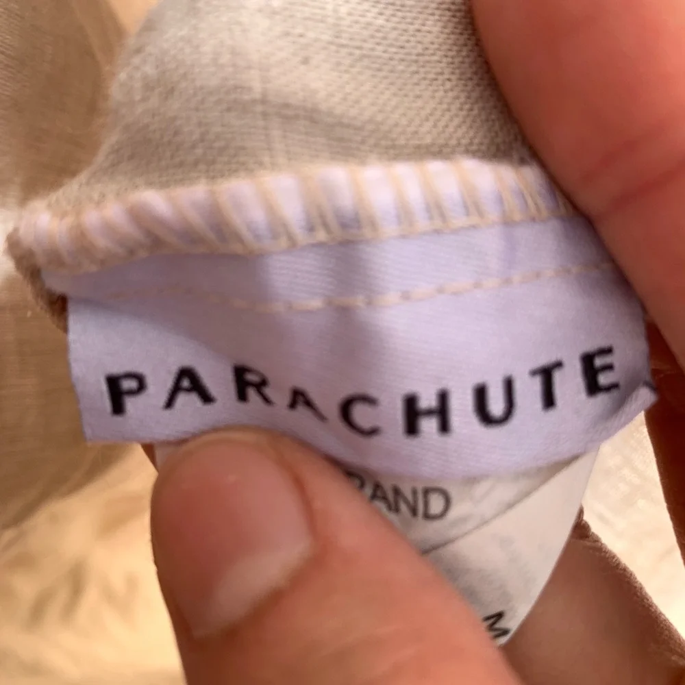 Parachute Fitted Sheet Queen Sand Beige 100% Linen Bedding Neutral Minimalist